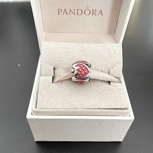 Pandora red enamel strawberry charm